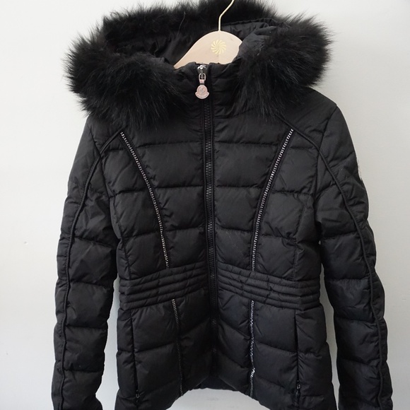 moncler coat black fur
